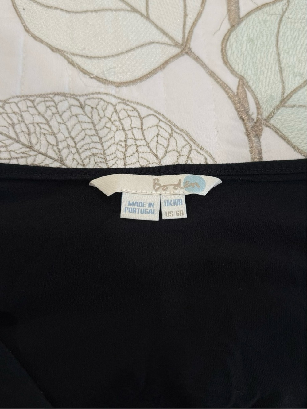 Boden Layla Jersey Black Long Sleeve Mock Wrap Dress - Picture 5 of 5